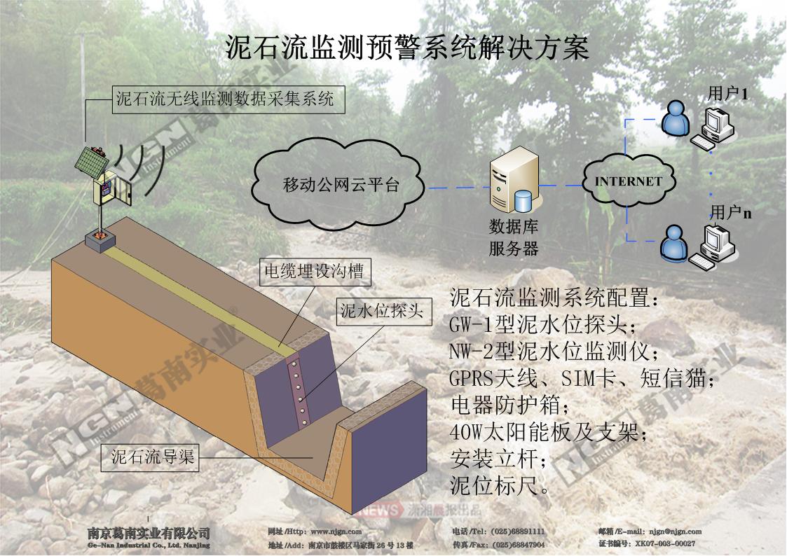 葛南公司泥石流預(yù)警系統(tǒng)簡介
