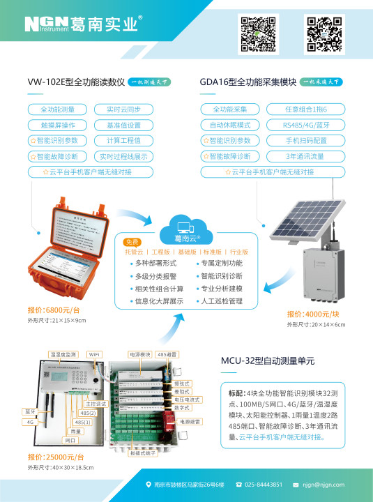 智能識別傳感器參數(shù)、智能故障診斷、云平臺手機客戶端無縫對接《全功能讀數(shù)儀》《全功能采集模塊》上市